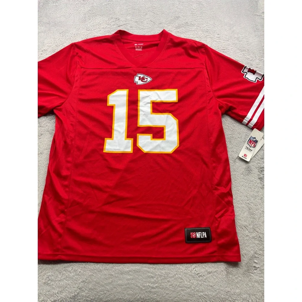 Kansas‎ City Chiefs Patrick Mahomes 15 Jersey NFLPA Mens XL Red New